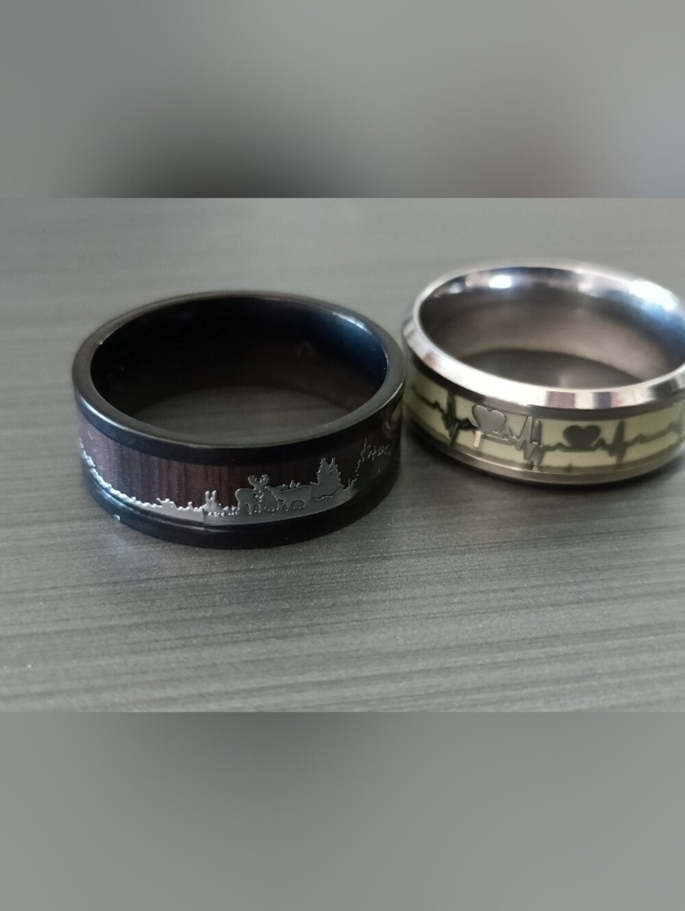 Black Stainless Steel Rings